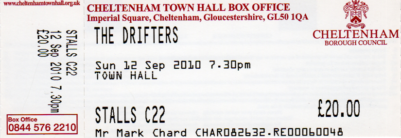 THE DRIFTERS Ticket